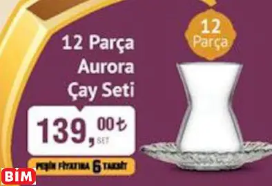 PAŞABAHÇE LİVE BEAUTİFUL 12 PARÇA AURORA ÇAY SETİ